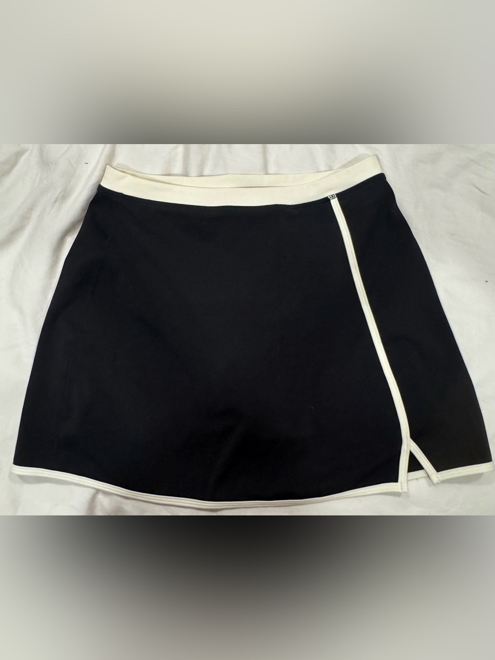 LSpace Black and Ivory Trim Skort